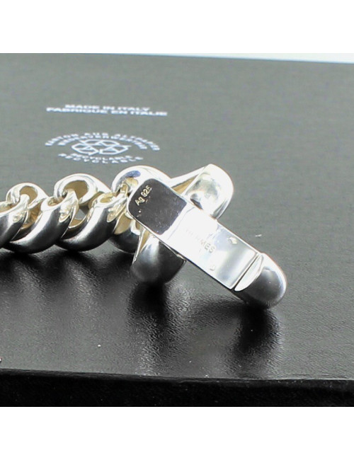 gourmette HERMES argent massif