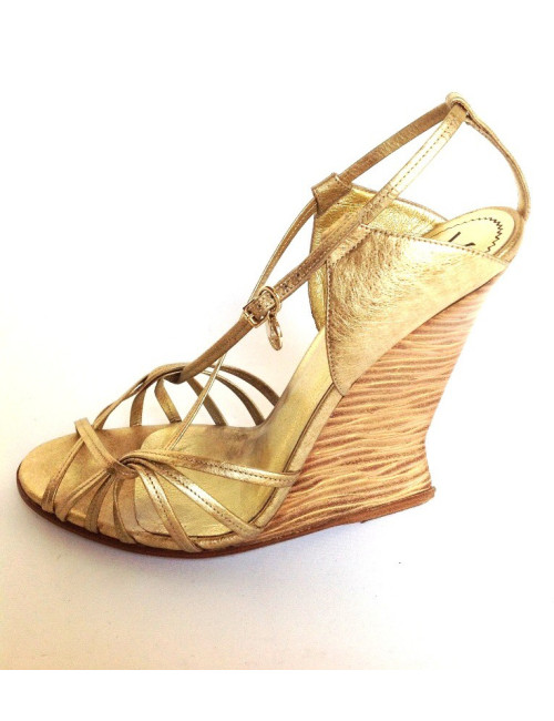 Sandales YVES SAINT LAURENT T 40 dorées