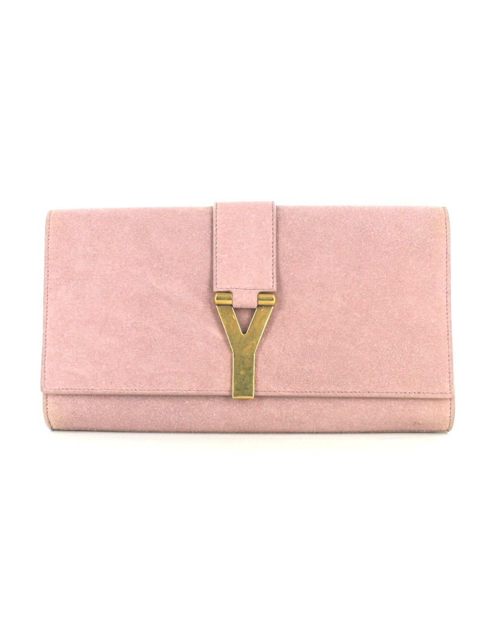 Glitter pale Y SAINT LAURENT pink pouch