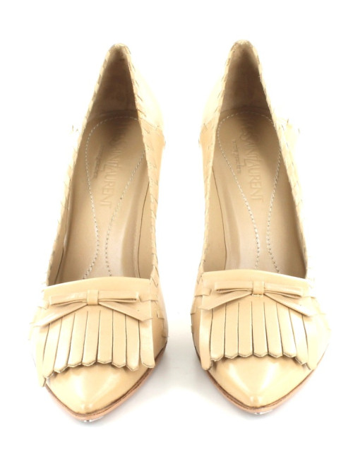 Pumps YVES SAINT LAURENT beige leather T 37.5
