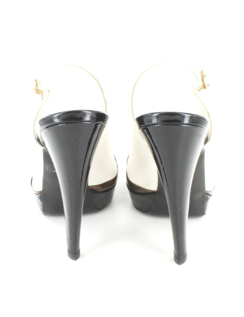 Escarpins YVES SAINT LAURENT T 37.5  en cuir bicolore