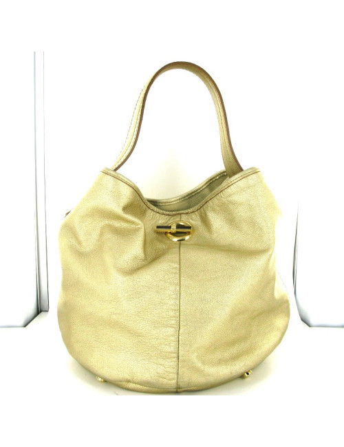 Sac seau "Capri"  YVES  SAINT LAURENT cuir doré