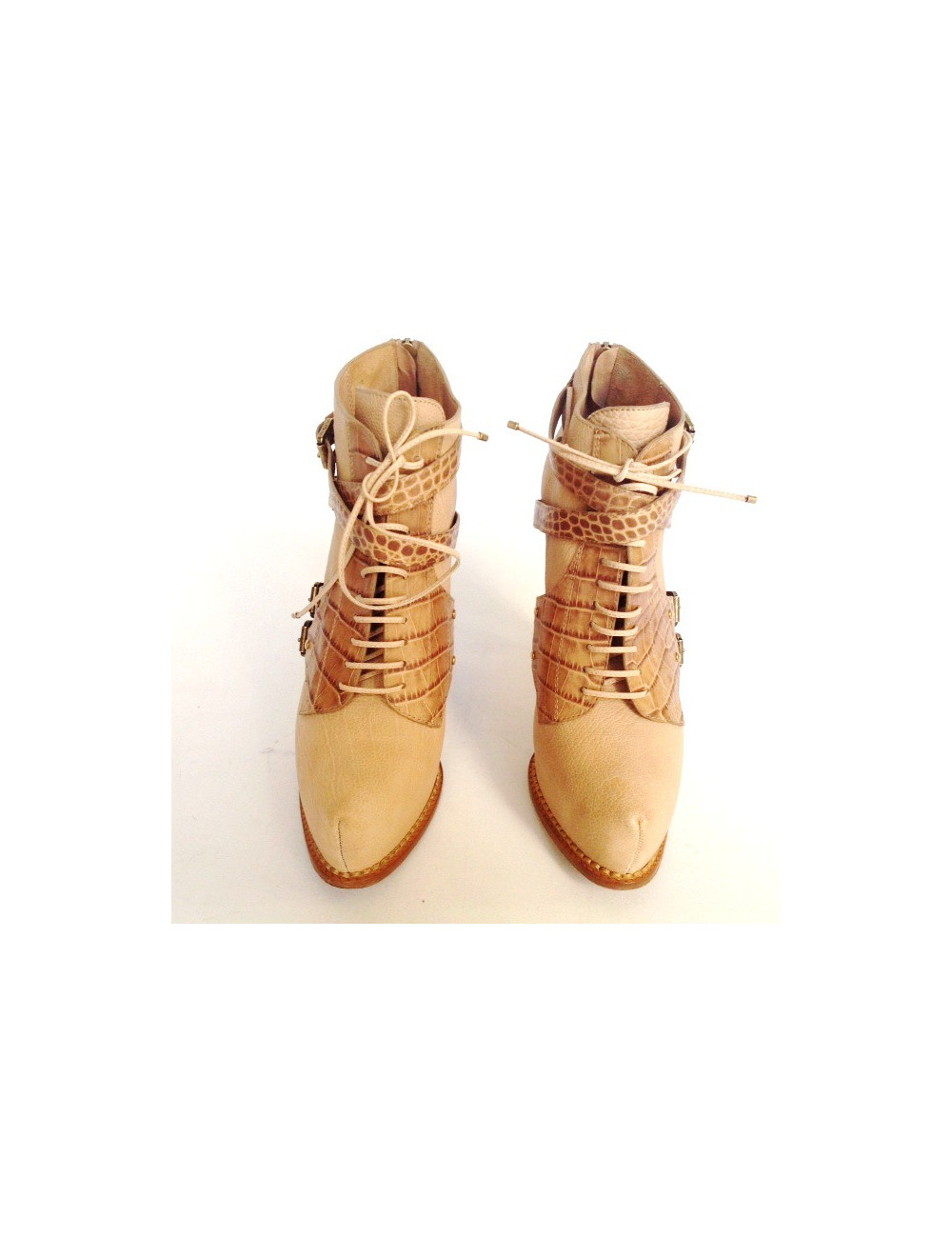 Ankle boots with heels DIOR T40 leather and croco