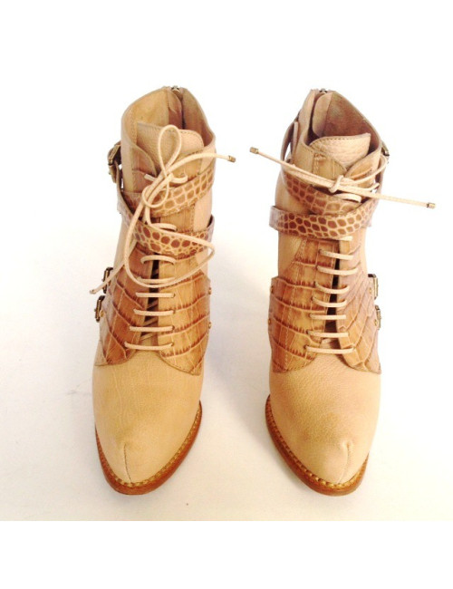 Ankle boots with heels DIOR T40 leather and croco