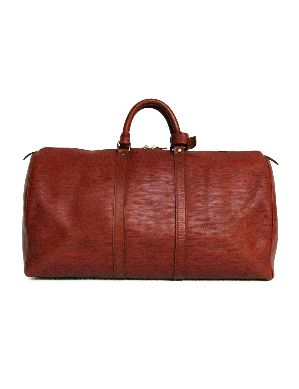 Brown LOUIS VUITTON epi leather keepall bag