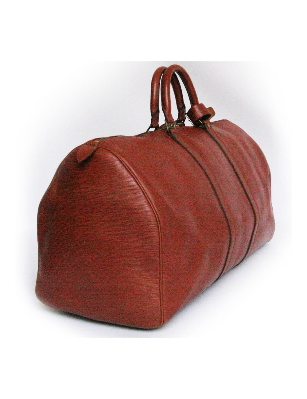 Brown LOUIS VUITTON epi leather keepall bag