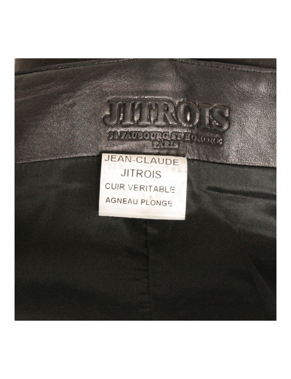 Robe longue JITROIS en cuir noir