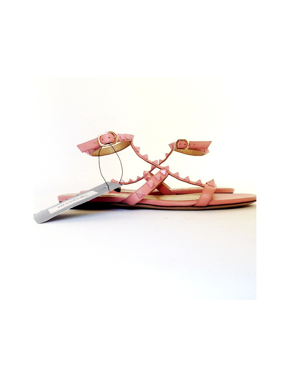 Sandales plates 'Rockstud'  VALENTINO t 38 rose 