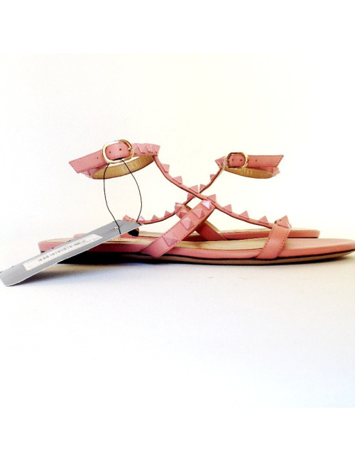 Sandales plates 'Rockstud'  VALENTINO t 38 rose 