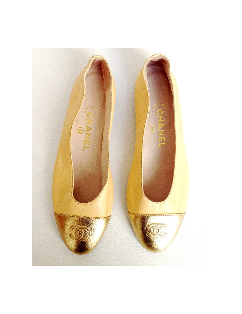 Ballerines CHANEL T40 bicolore