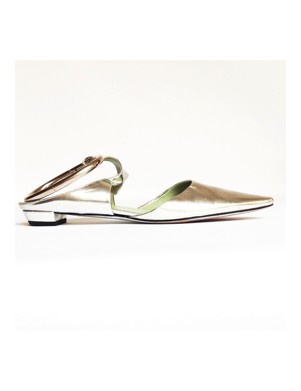 Flat shoes PRADA T37 silver