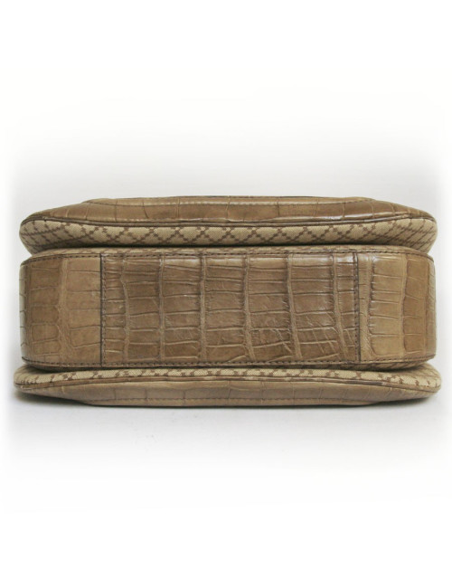 GUCCI 'Bamboo' model bag in canvas and crocodile