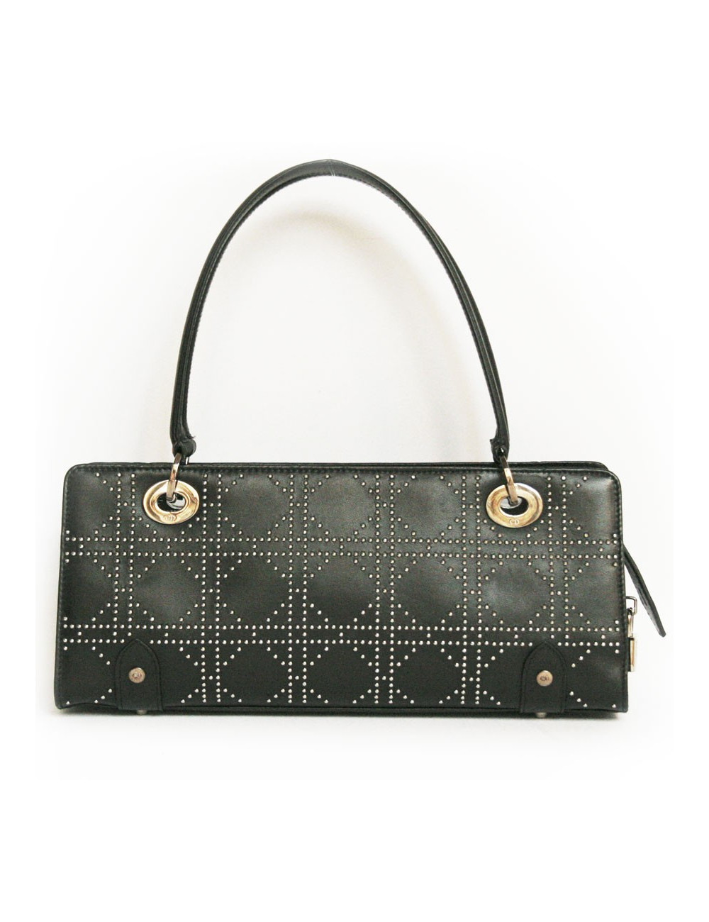 Sac DIOR cuir noir et clous