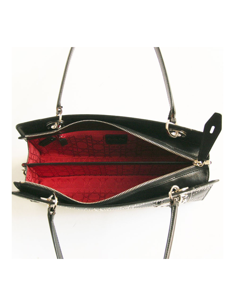 Sac DIOR cuir noir et clous