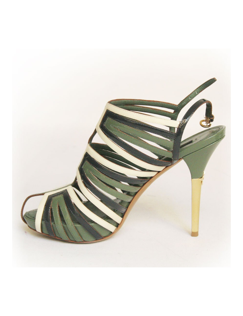 Sandales LOUIS VUITTON T37 vernies multicolores