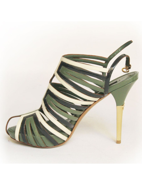 Sandales LOUIS VUITTON T37 vernies multicolores