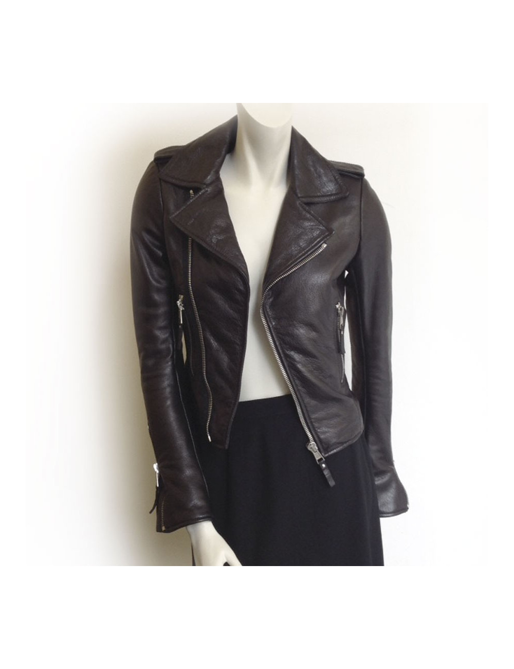 Perfecto en cuir noir BALENCIAGA T 36 