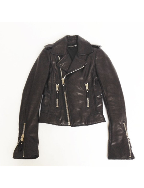 Perfecto en cuir noir BALENCIAGA T 36 