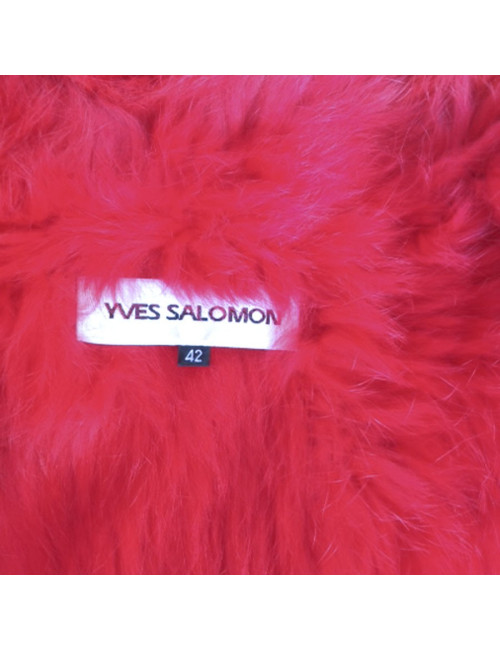 Veste YVES SALOMON en fourrure  rose fuschia T42