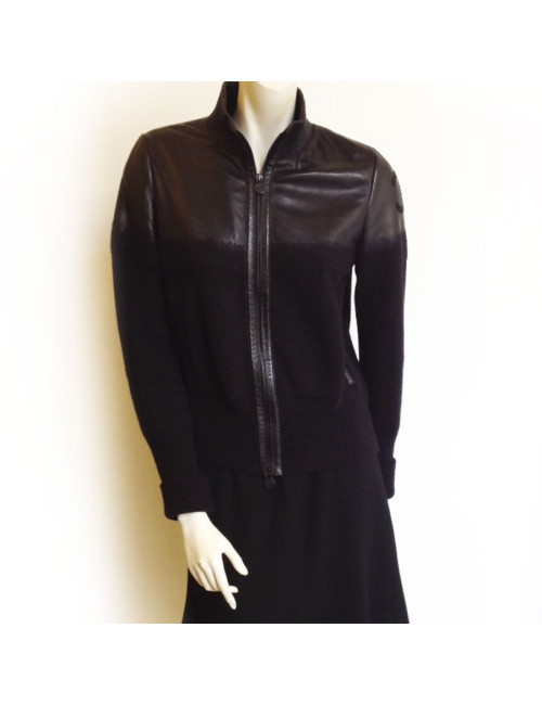 Blouson CHANEL cuir noir