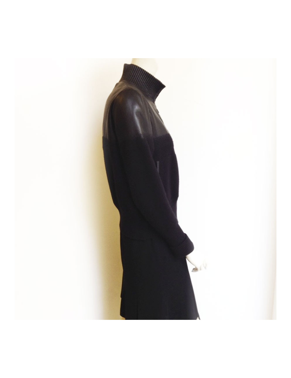 Blouson CHANEL cuir noir