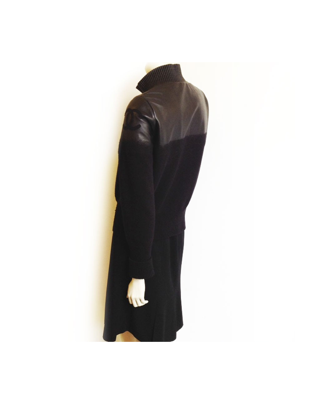 Blouson CHANEL cuir noir