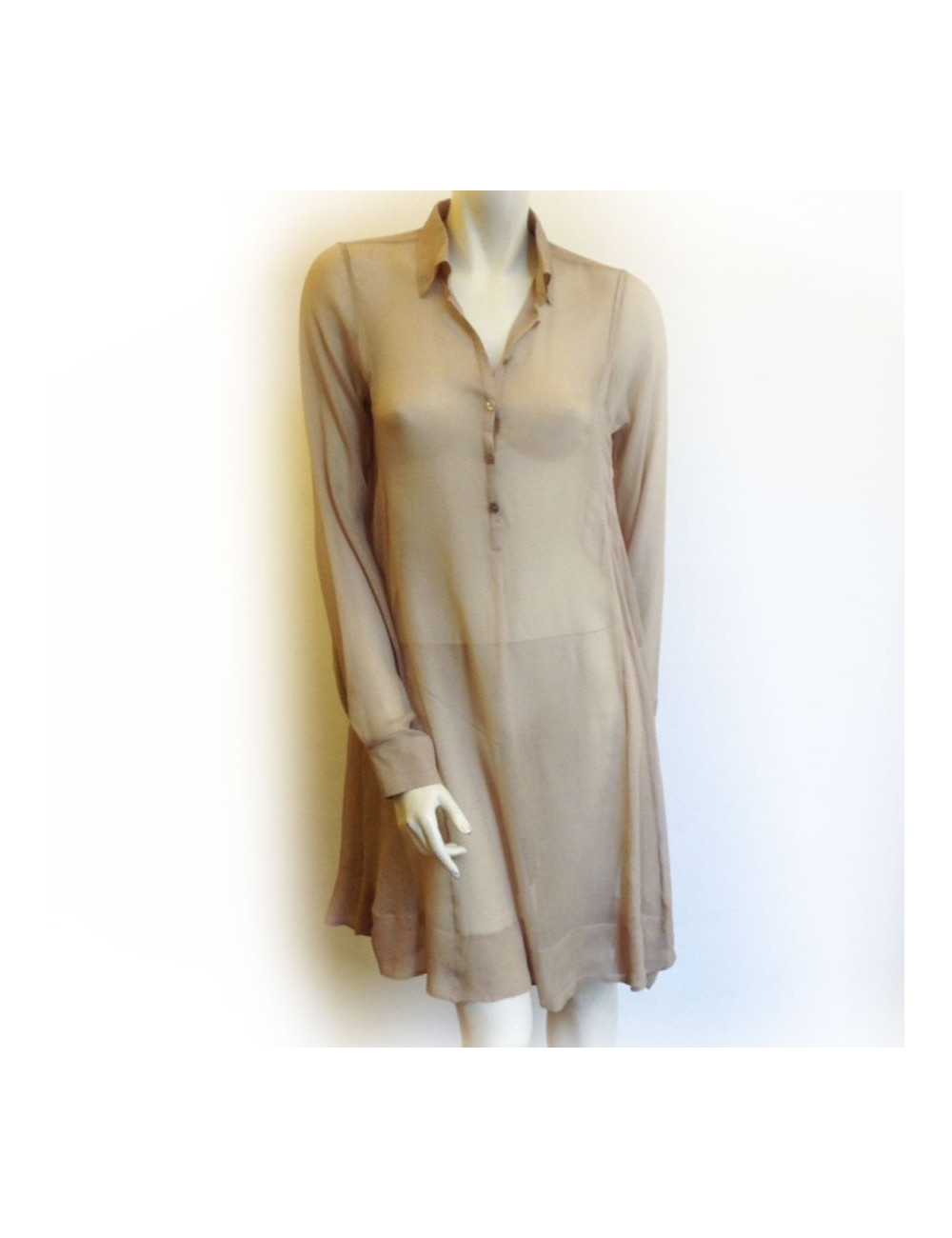 Tunique HERMES en soie sable 