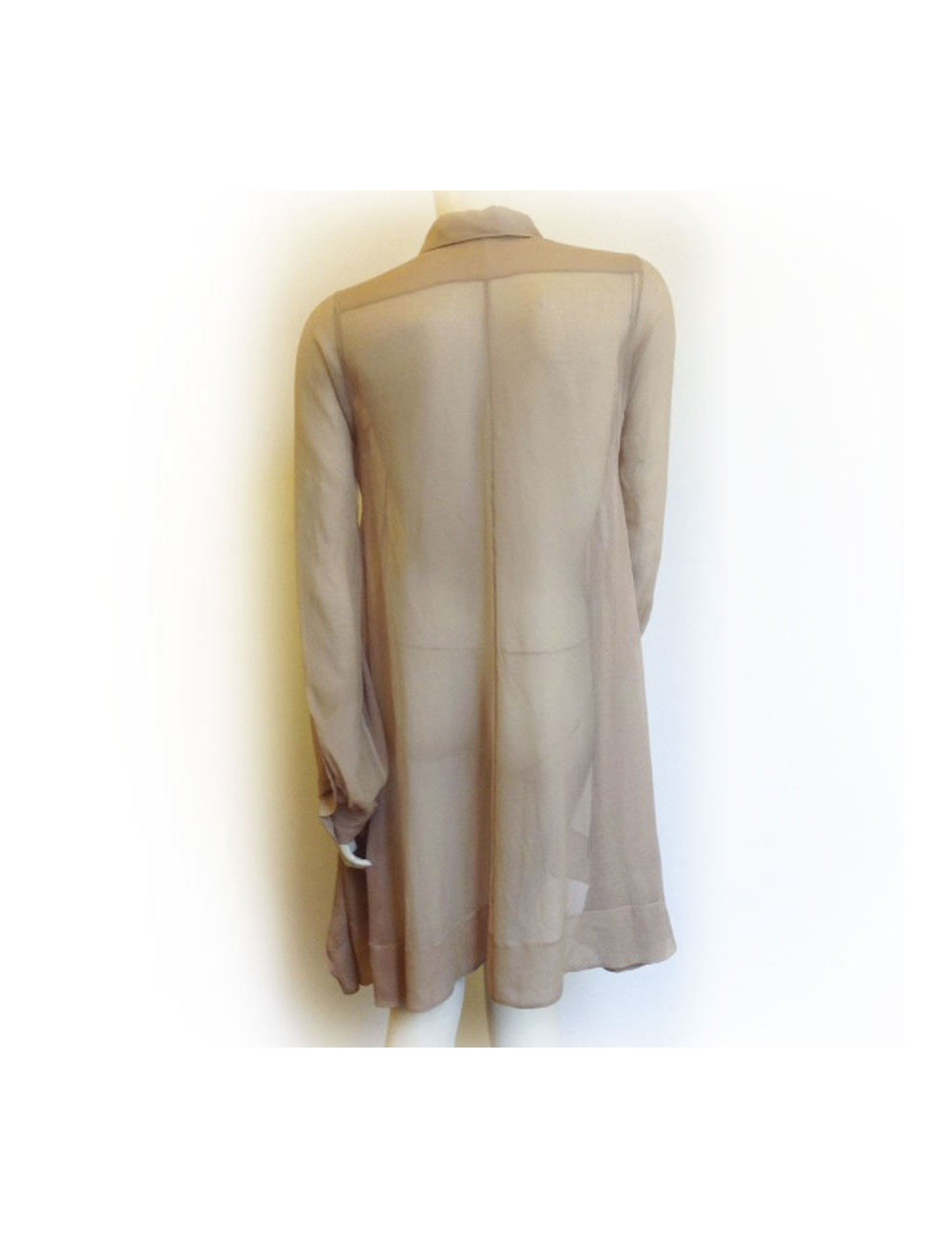 Tunique HERMES en soie sable 