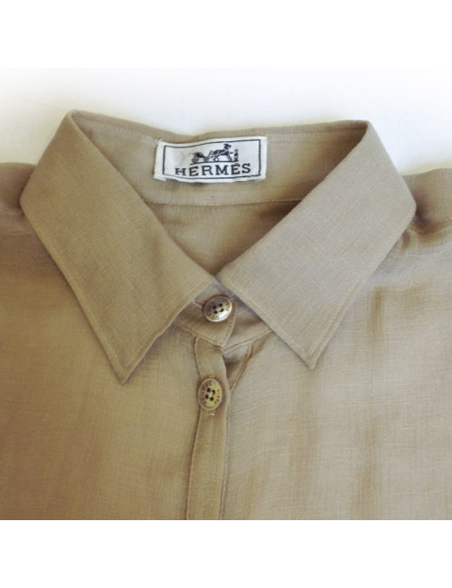 Tunique HERMES en soie sable 