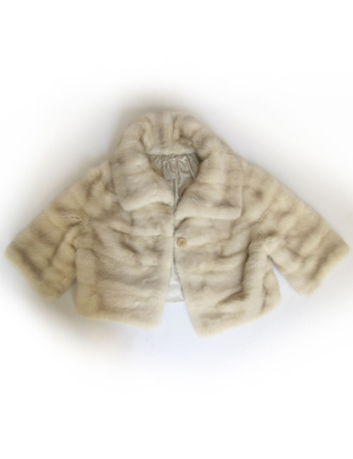  mini veste  CH. SALGANILX vison  écru