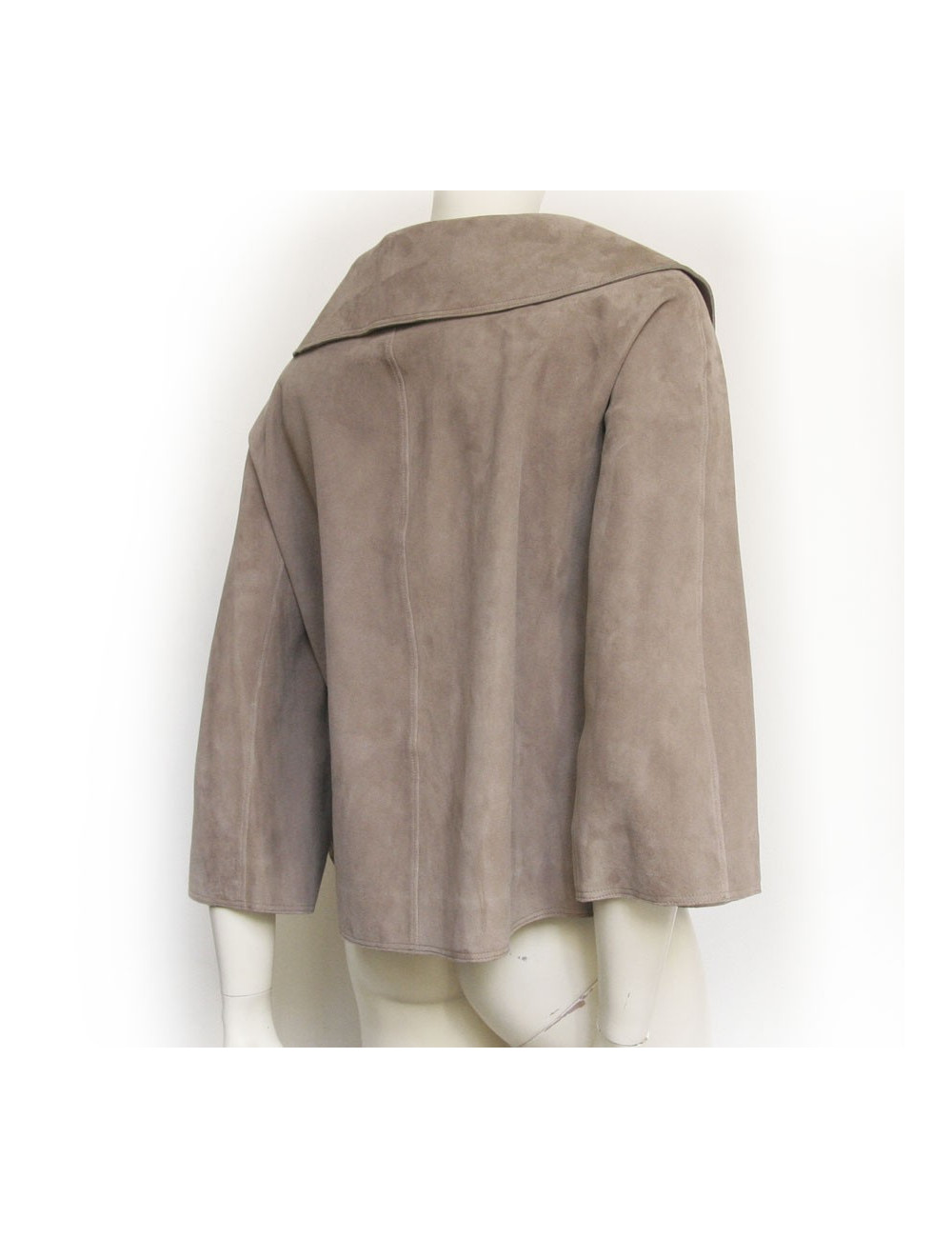 Veste CHRISTIAN DIOR en veau velours gris
