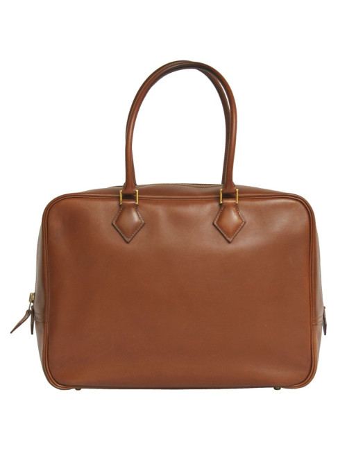 Sac "Plume" HERMES box havane