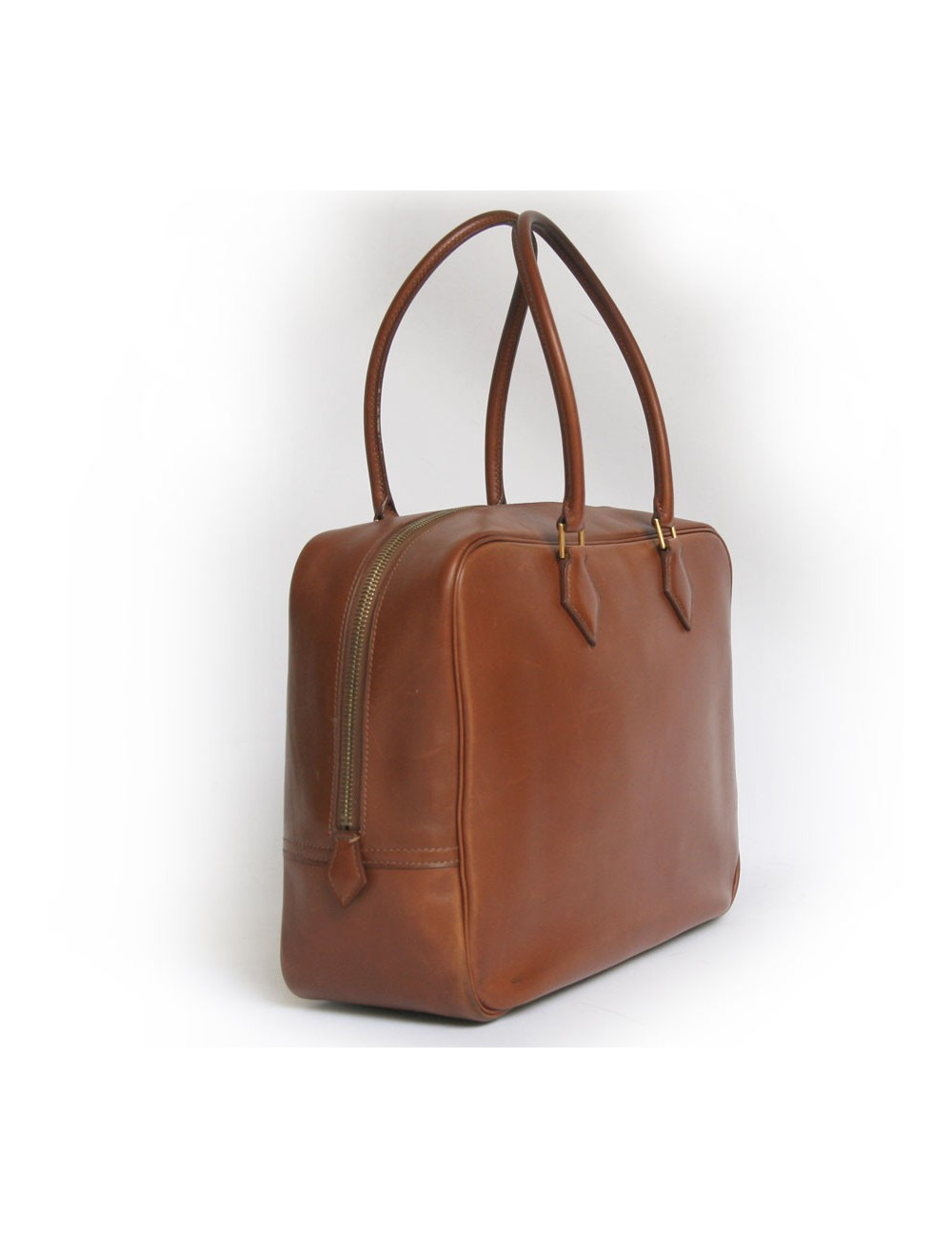 Sac "Plume" HERMES box havane