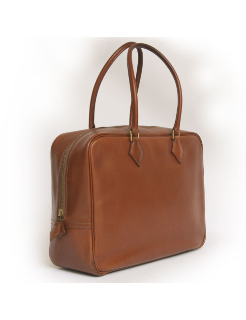 Sac "Plume" HERMES box havane