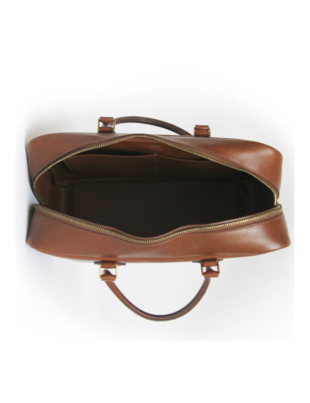 Sac "Plume" HERMES box havane