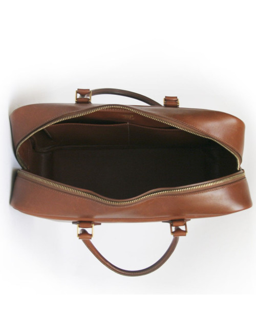 Sac "Plume" HERMES box havane