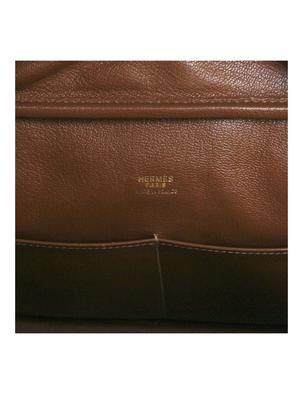 Sac "Plume" HERMES box havane