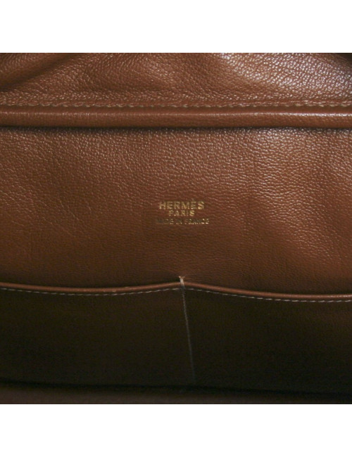 Sac "Plume" HERMES box havane