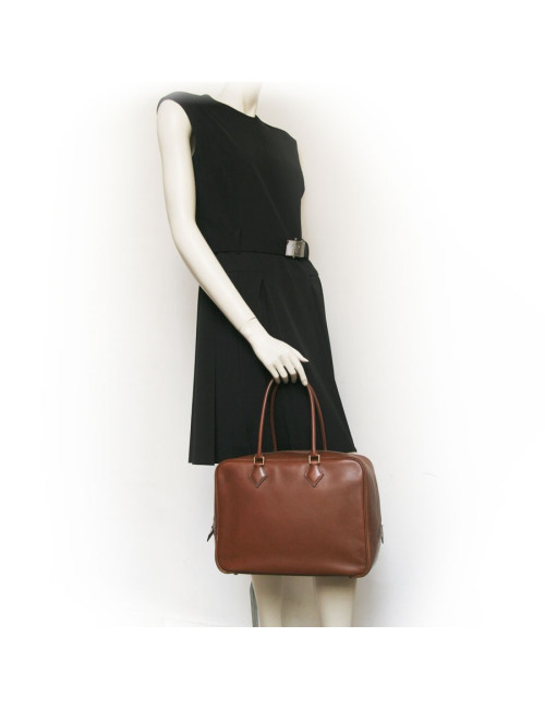 Sac "Plume" HERMES box havane