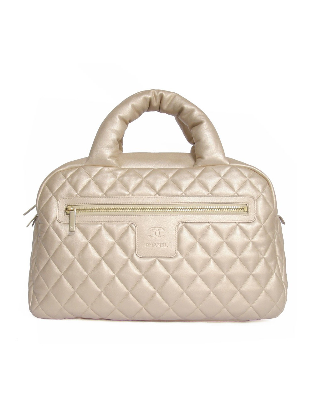Sac Cocoon CHANEL en cuir d'agneau beige