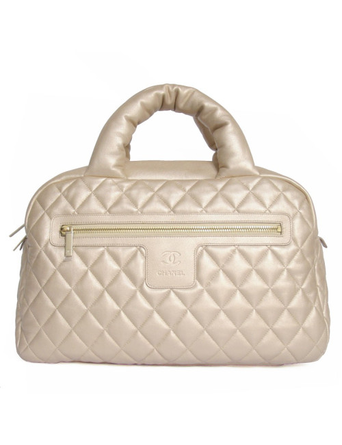Sac Cocoon CHANEL en cuir d'agneau beige
