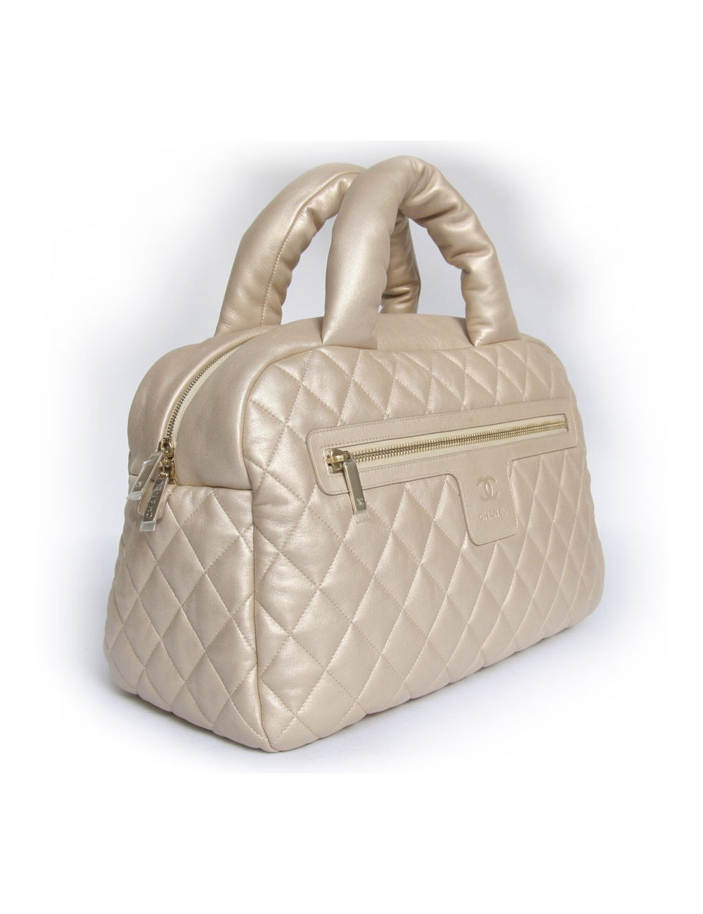 Sac Cocoon CHANEL en cuir d'agneau beige