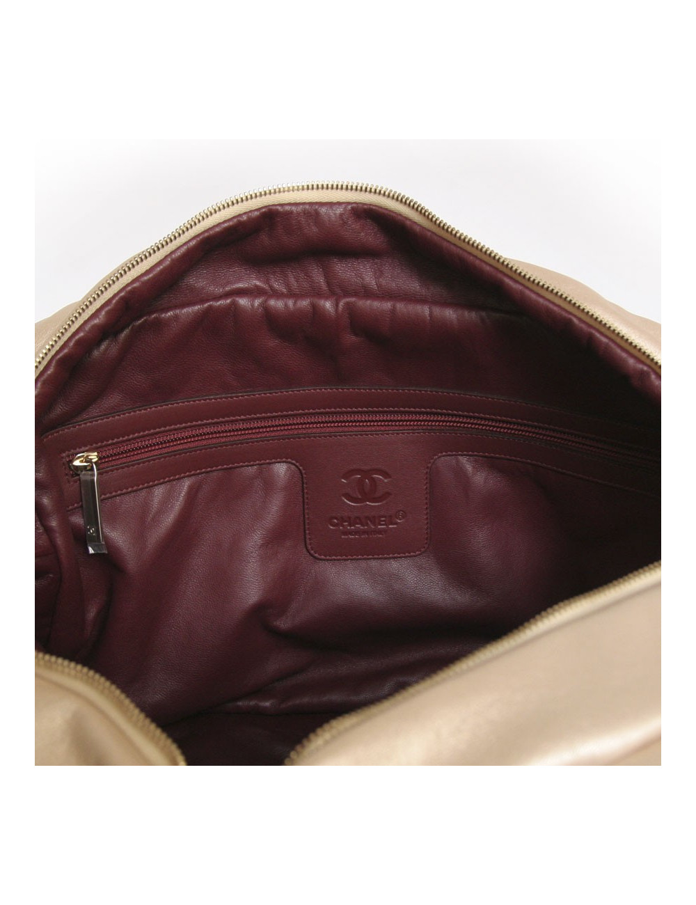 Sac Cocoon CHANEL en cuir d'agneau beige