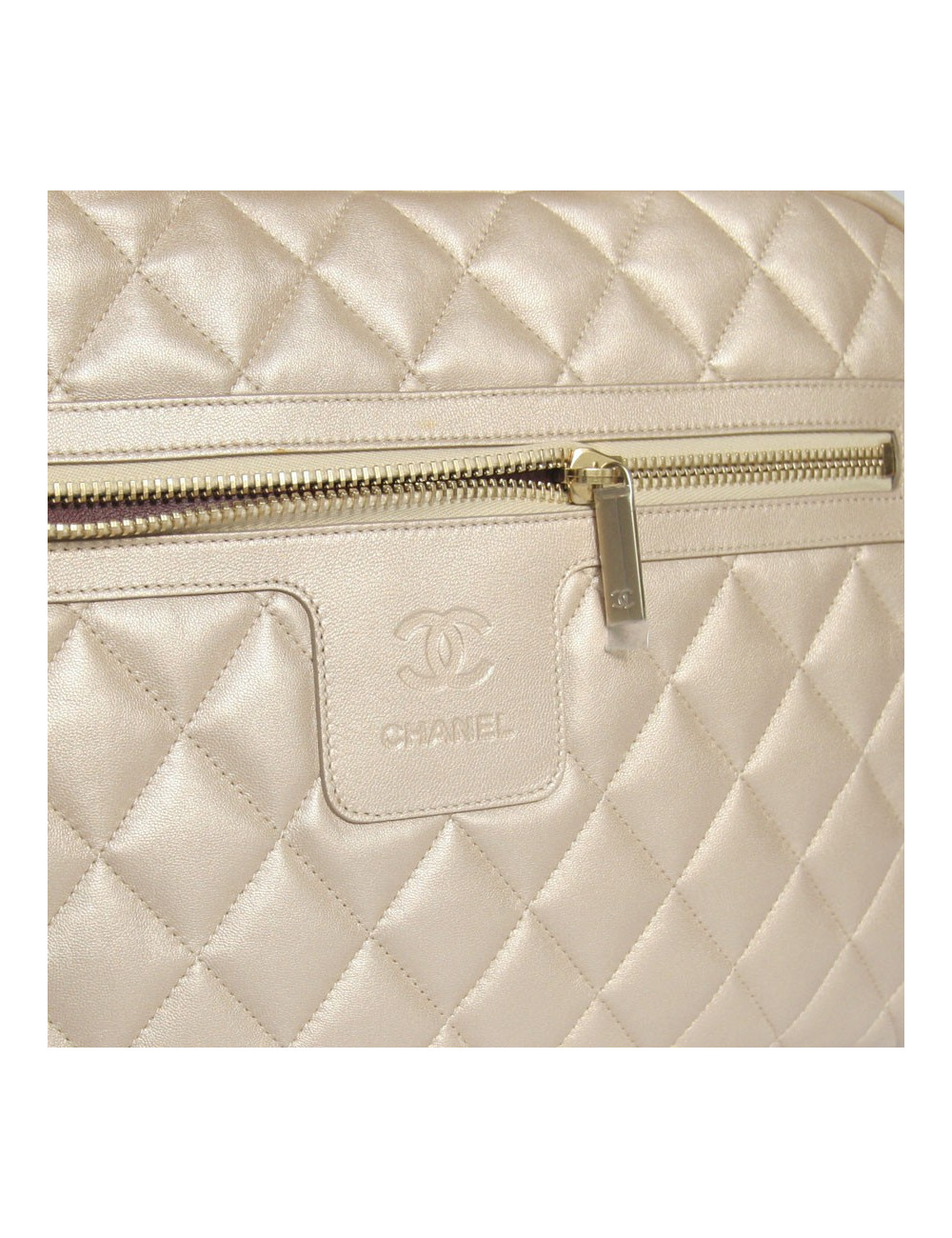 Sac Cocoon CHANEL en cuir d'agneau beige