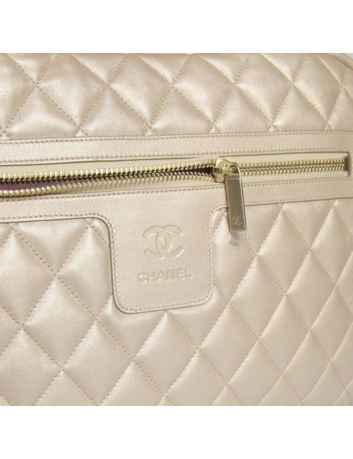 Sac Cocoon CHANEL en cuir d'agneau beige