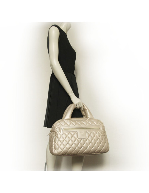 Sac Cocoon CHANEL en cuir d'agneau beige