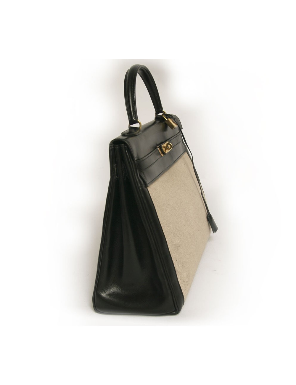 Kelly 35 HERMES toile et cuir 