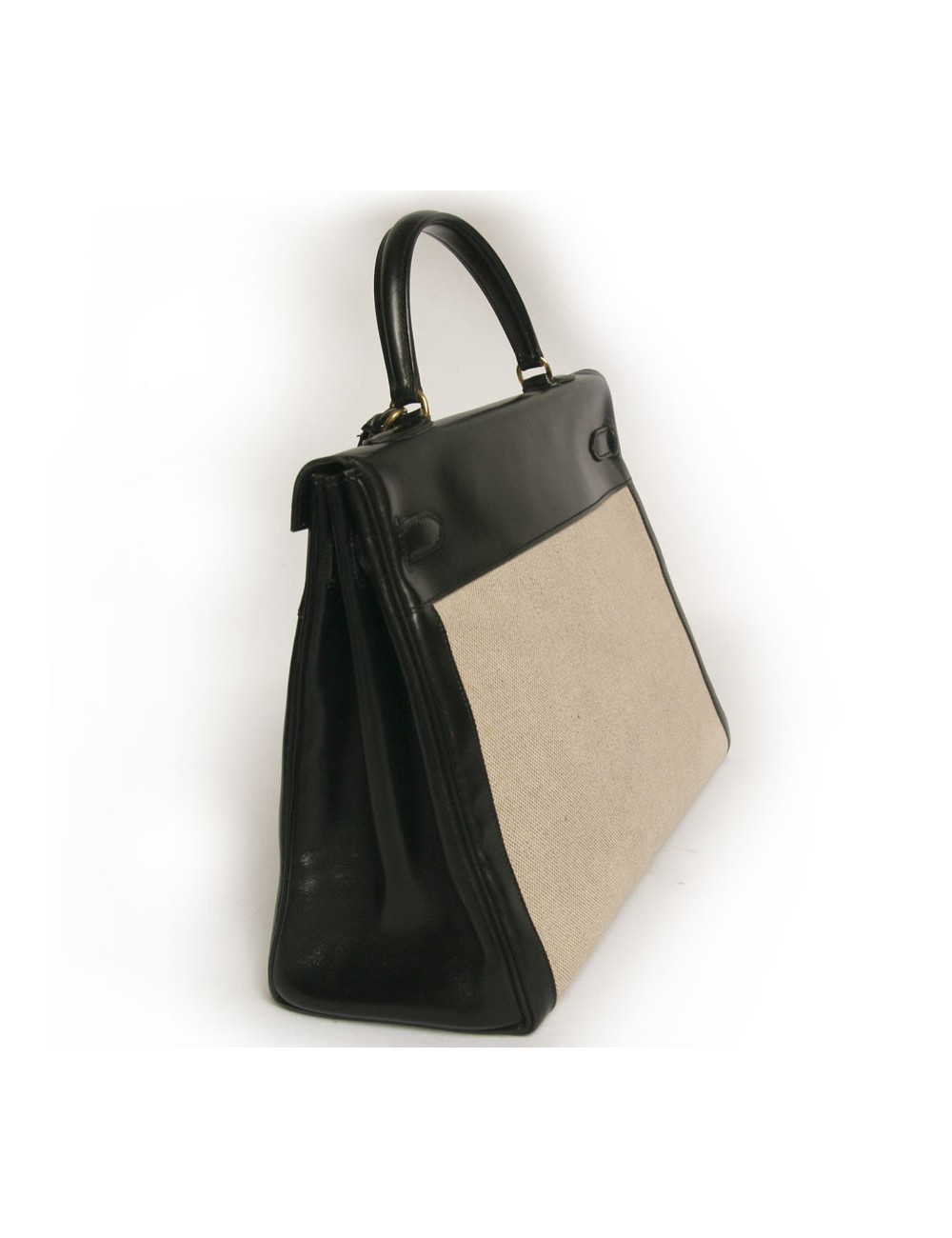 Kelly 35 HERMES toile et cuir 