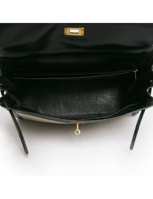 Kelly 35 HERMES toile et cuir 