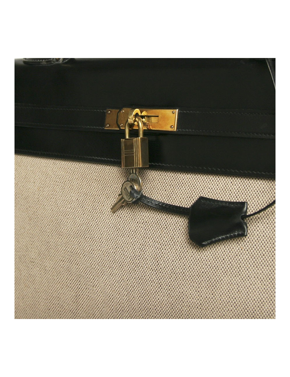 Kelly 35 HERMES toile et cuir 